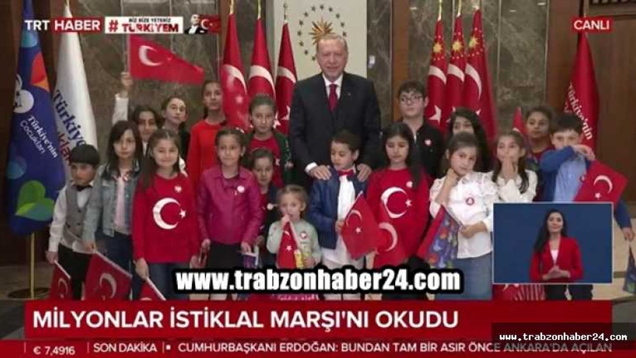 Cumhurbaşkanı Erdoğan İstiklal Marşı'nı Milyonlarla okudu