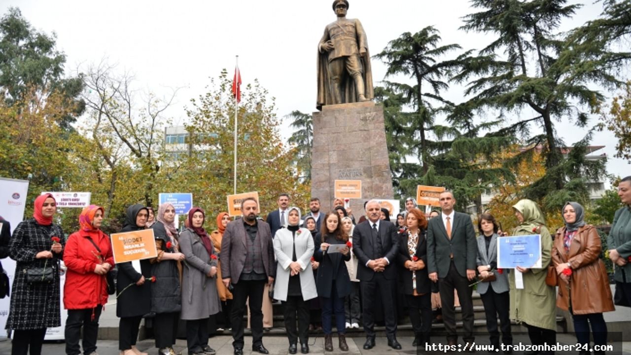 Trabzon’da Ak Kadınlardan tek ses” Kadına şiddet insanlığa ihanettir”
