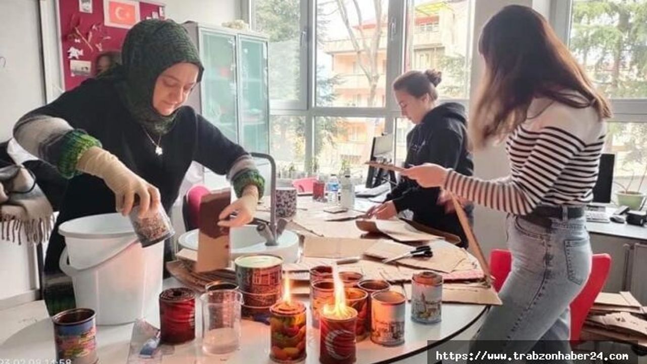 Ortahisar Faruk Başaran Bilim ve Sanat Merkezi,Depremzedeler İçin Isı Ocağı Üretti