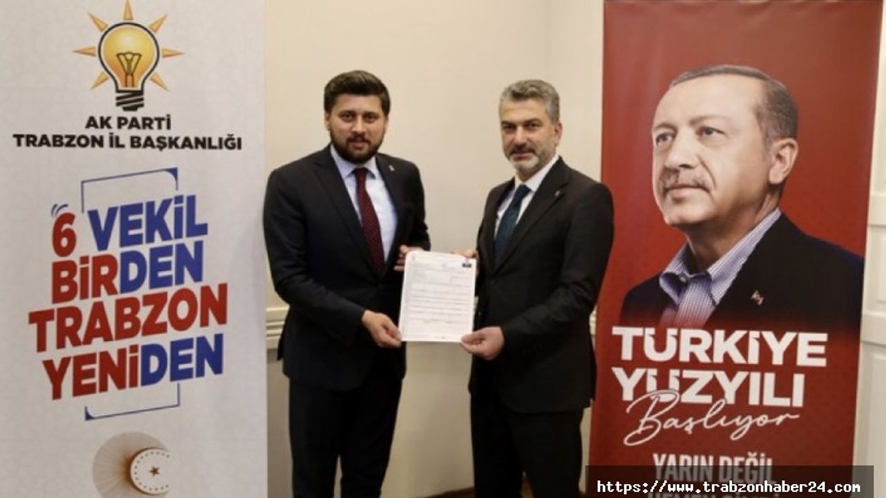 AK Parti Trabzon Gençlik Kolları Başkanı Sefa Küçükali Milletvekili Aday Adayı Olduğunu Açıkladı