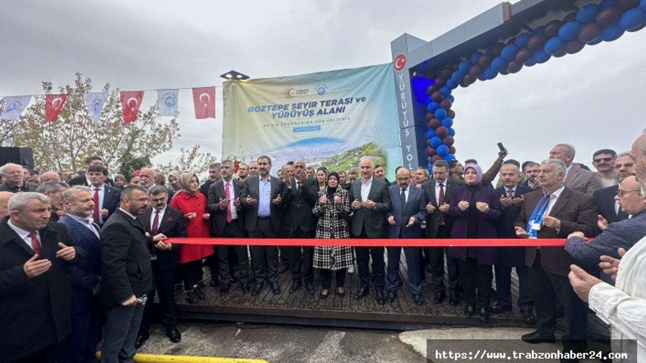 Trabzon'da Boztepe Seyir Terası açıldı! Giriş ücretsiz olacak
