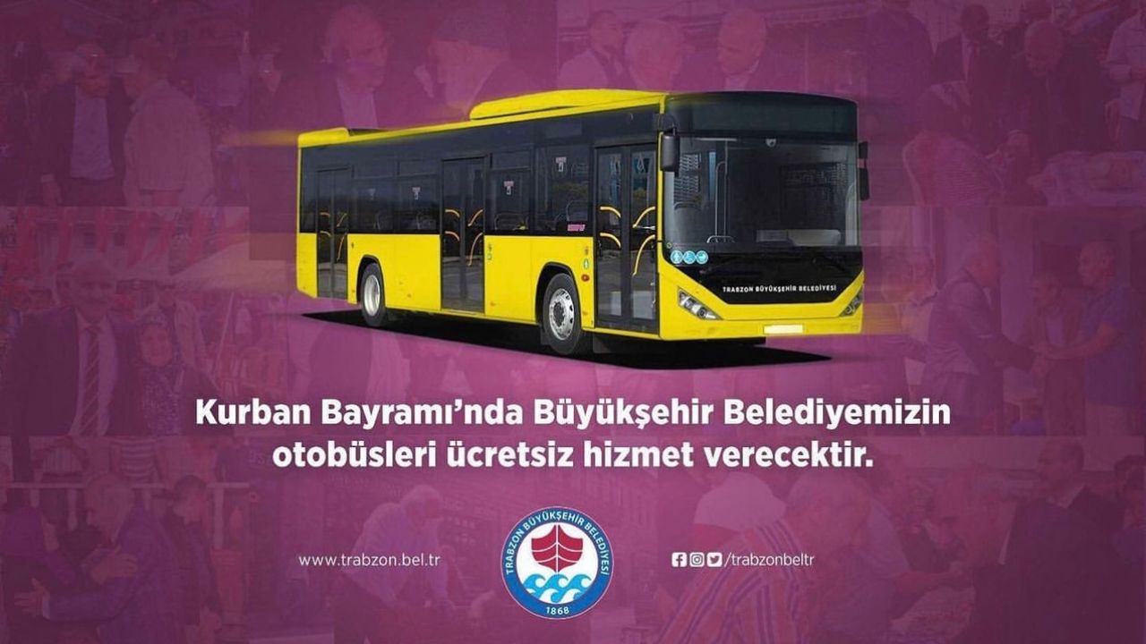 Bayram Süresince Trabzon’da Otobüsler Ücretsiz Taşıyacak