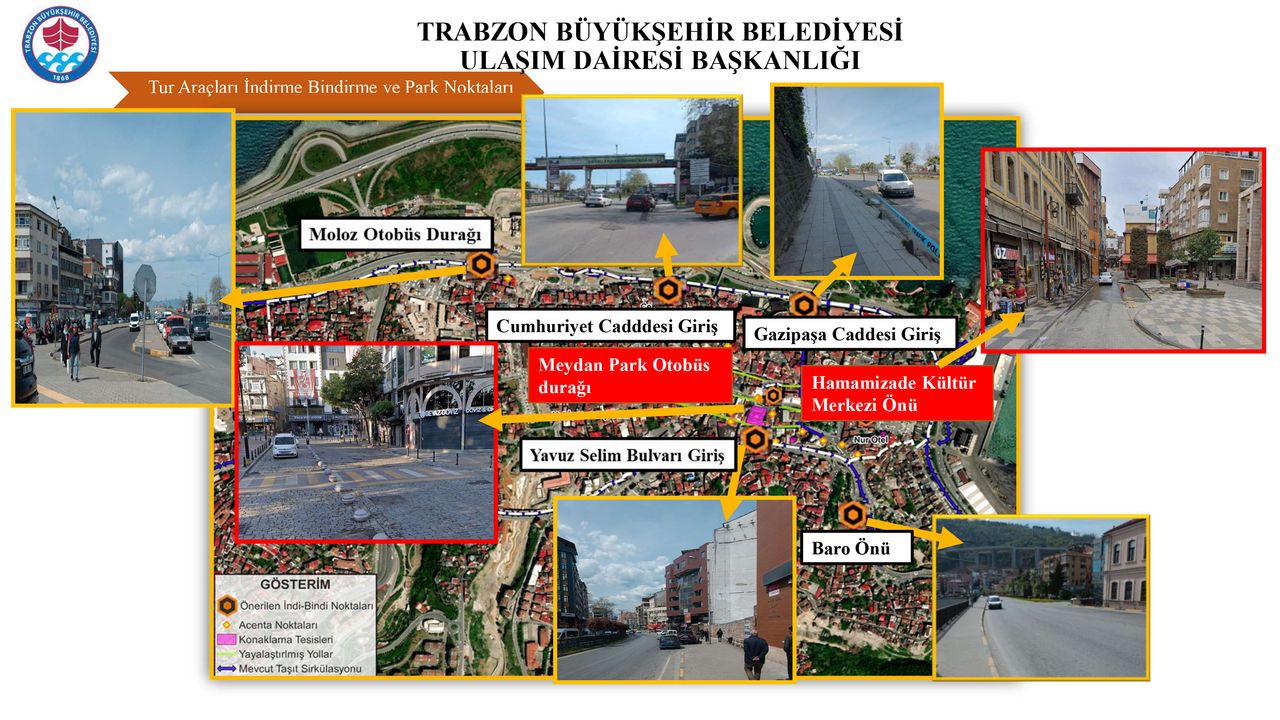 Trabzon’da tur araçları için önemli gelişme: 7 indirme – bindirme noktası belirlendi