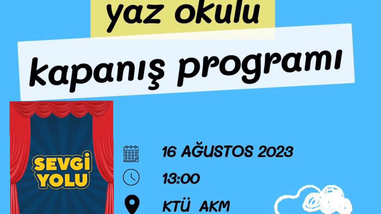 Trabzon Oda Tiyatrosu “Sevgi Yolu” adlı çocuk oyununu ücretsiz sahneleyecek