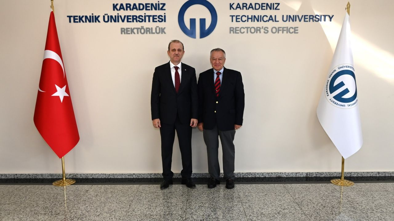 KTÜ Rektörü Prof. Dr. Hamdullah Çuvalcı, TÜBA Şeref Üyesi Prof. Dr. Emin Kansu ile bir araya geldi