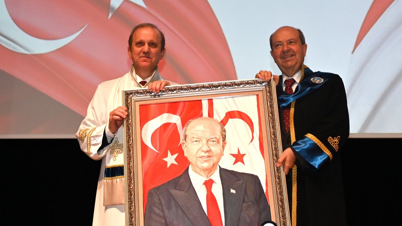 KKTC Cumhurbaşkanı Ersin TATAR’a, KTÜ’den Fahri Doktora Ünvanı