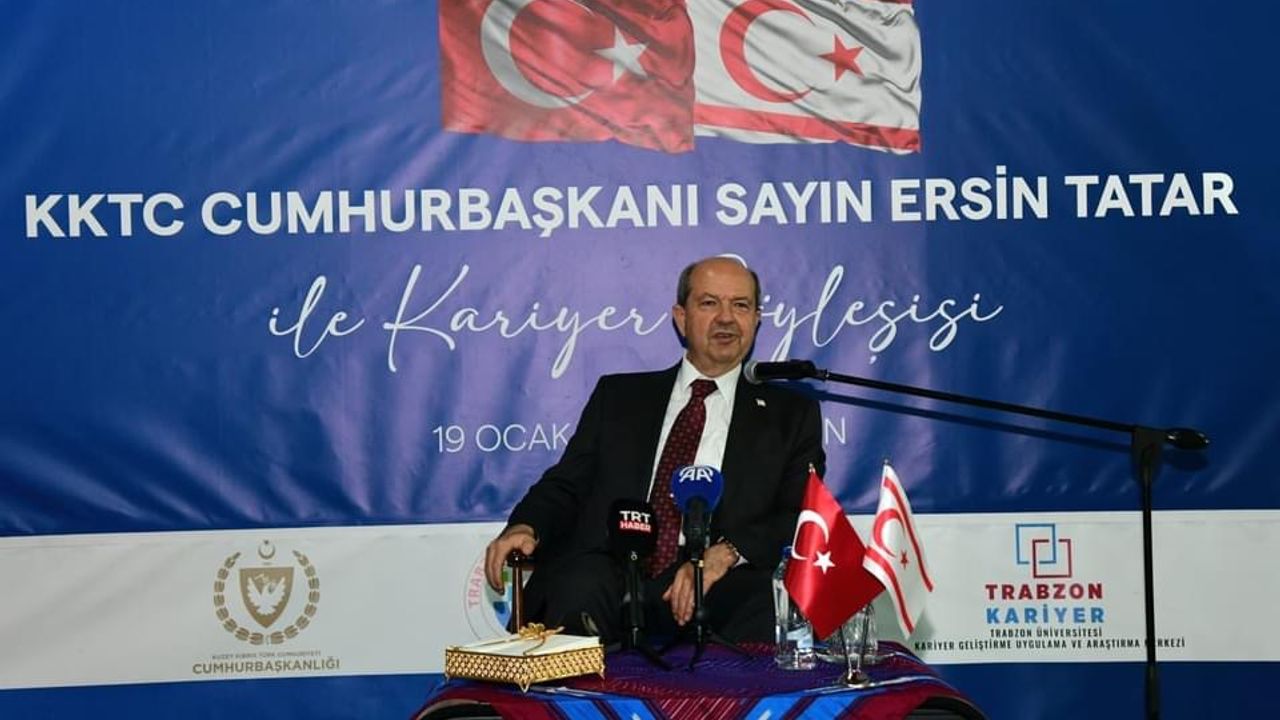Cumhurbaşkanı Ersin Tatar, TRÜ’de öğrenim gören gençlerle söyleşi gerçekleştirdi.