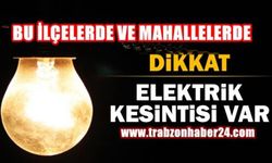 Trabzon'da elektrik kesintisi - 5 Mart 2024