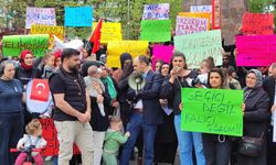 Trabzon'da ALO 199 Çağrı Merkezi çalışanları, işten çıkarılma kararını protesto etti!