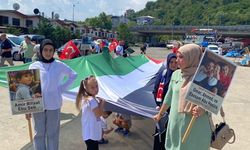 Araklı’da Filistin ve Gazze’ye Destek,İsrail’e Protesto
