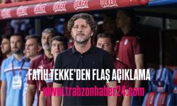 Fatih Tekke'den flaş sözler: "Enteresan şekilde iptal edildi"