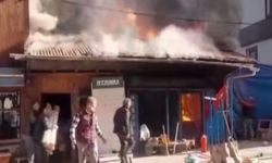 Trabzon Çaykara’da yangın paniği