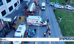 Özel İmperial Hastanesi'nde gerçekleştirilen yangın tatbikatı gerçeğini aratmadı.