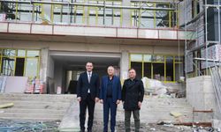 BAŞKAN EKİM, HACI ŞÜKRAN ÇOLAK OKULU’NUN İNŞAATINDA İNCELEMELERDE BULUNDU