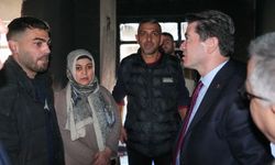 BAŞKAN KAYA, EVİ YANAN AİLEYE YARDIM ELİNİ UZATTI