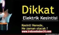 Trabzon’da elektrik kesintisi!