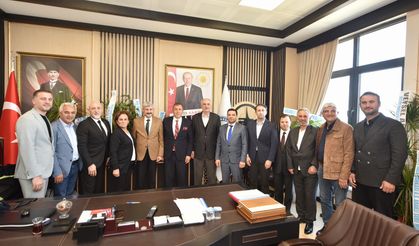 TTSO heyetinden Araklı Belediye Başkanı Çebi'ye hayırlı olsun ziyareti
