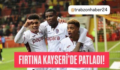 Trabzonspor Kayseri’de Zirve Aşkına 1-3