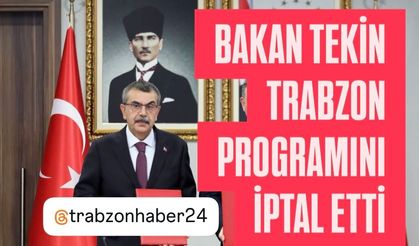 Okul saldırısı sonrası Bakan Tekin’in Trabzon programı iptal edildi.