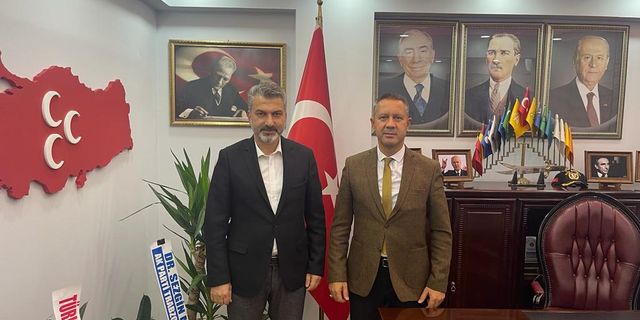 Başkan Mumcu’dan Cumhur İttifakı Ortağı MHP İl Başkanı Ayar’a ziyaret