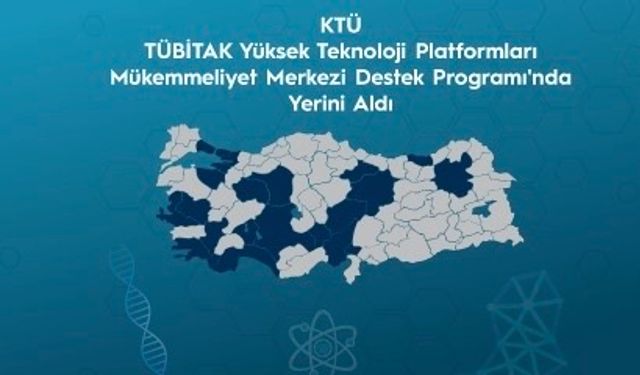 TÜBİTAK, Yüksek Teknoloji Platformları Türkiye Haritasını Açıkladı:  Trabzon, KTÜ ile Bu Haritaya Girmeyi Başardı