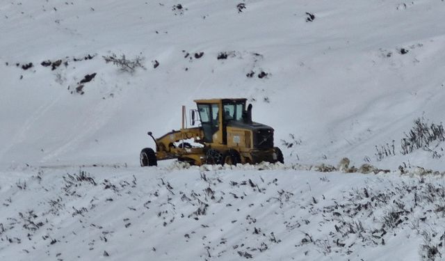 Yayla Yollarına Karla Mücadele Çalışmaları Sürüyor