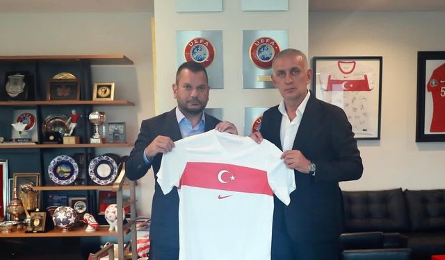 Kulüpler Birliği Başkanı Doğan, TFF Başkanı İbrahim Hacıosmanoğlu'nu ziyaret etti.