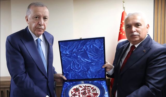 Cumhurbaşkanı Erdoğan Vali Aziz Yıldırım’ı kabul etti