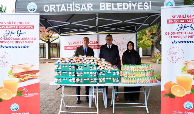 ORTAHİSAR BELEDİYESİ’NDEN SINAV HAFTASINDA ÖĞRENCİLERE DESTEK