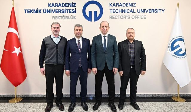 TÜHİS Genel Sekreteri KTÜ Rektörü Prof. Dr. Hamdullah Çuvalcı’yı Ziyaret Etti