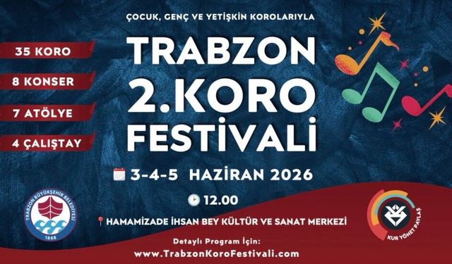 TRABZON’DA DEV KORO BULUŞMASI: 2. KORO FESTİVALİ BAŞLIYOR