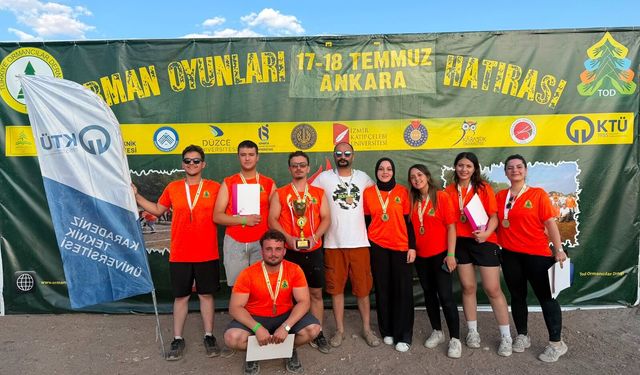 KTÜ Orman Fakültesi’nden Büyük Başarı: “Orman Oyunları”nda Türkiye Üçüncülüğü!