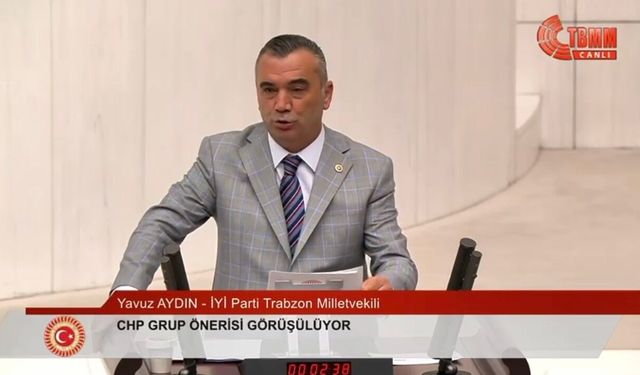 İYİ Parti Trabzon Milletvekili Yavuz Aydın’dan AK Partili Milletvekiline Fındık Yanıtı:  “Rekolte Hesabı Gayb Meselesi D
