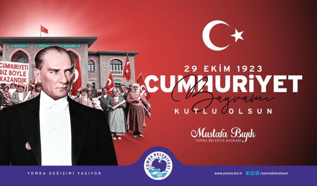 YOMRA BELEDİYESİ - 29 EKİM CUMHURİYET BAYRAMI TEBRİĞİ