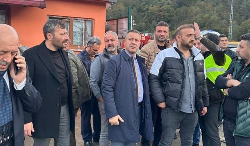 MHP Trabzon İl Başkan Yardımcısı Barış Güdük’ün Yanan Fabrikasına İlk Koşan İl Başkanı Ömer Ayar Oldu