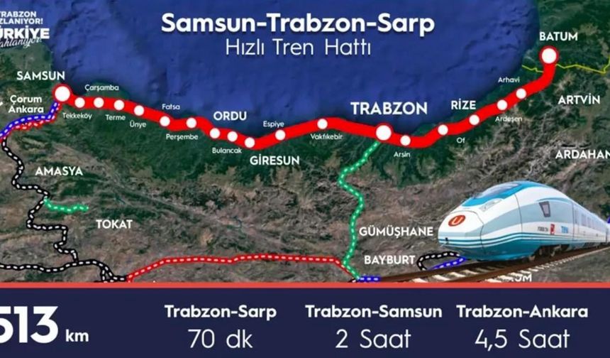 İşte Trabzon'a demiryolunun geleceği tarih!