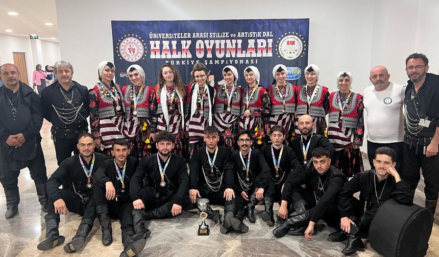 KTÜ Halk Oyunları Ekibi Türkiye İkincisi Oldu
