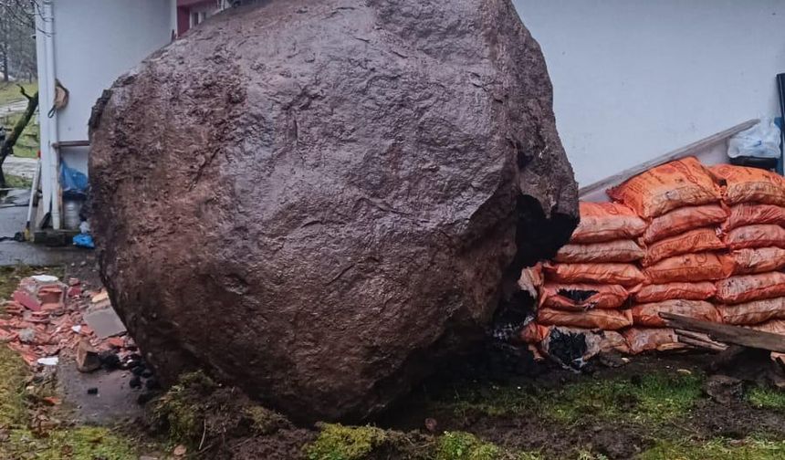 Trabzon’un Şalpazarı ilçesinde korku dolu an