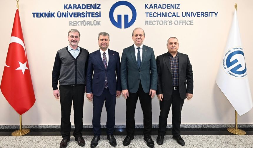 TÜHİS Genel Sekreteri KTÜ Rektörü Prof. Dr. Hamdullah Çuvalcı’yı Ziyaret Etti