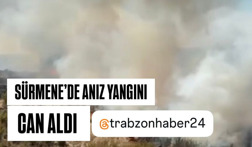 Sürmene’de Anız Yangını Can Aldı