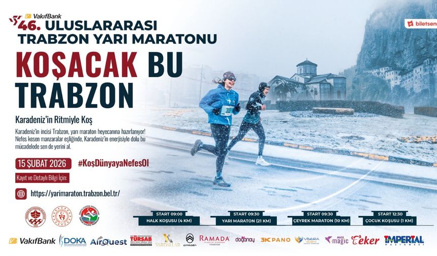 46.Trabzon Yarı Maratonu Yarın Koşuluyor