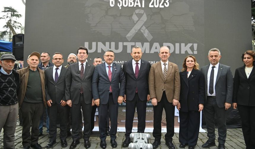 DEPREMDE CAN VEREN VATANDAŞLAR TRABZON'DA ANILDI