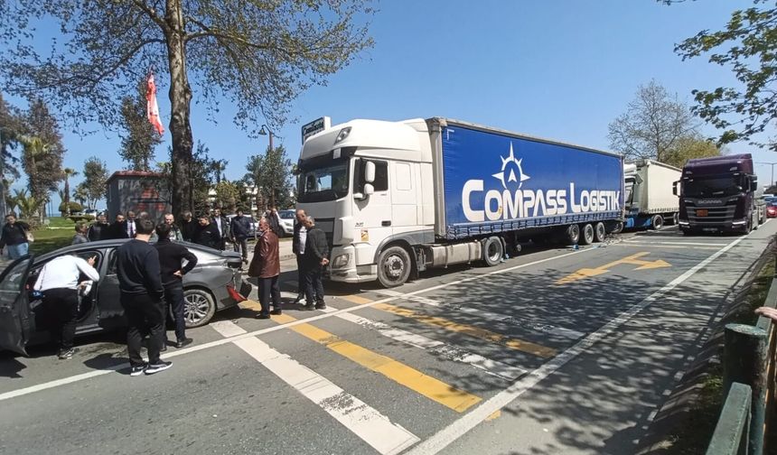 AKÇAABAT’TA ZİNCİRLEME TRAFİK KAZASI