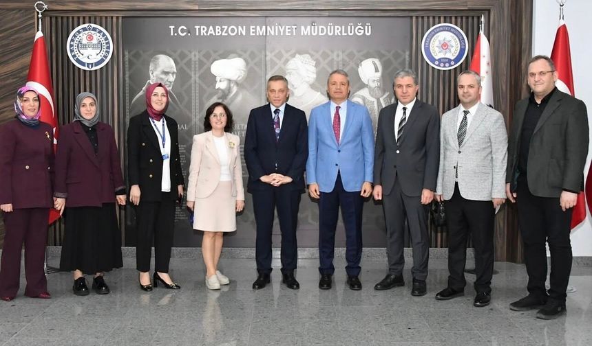 KTÜ Farabi Hastanesi Başhekimi Tekinbaş Trabzon Emniyet Müdürü Loğoğlu’nu Ziyaret Etti