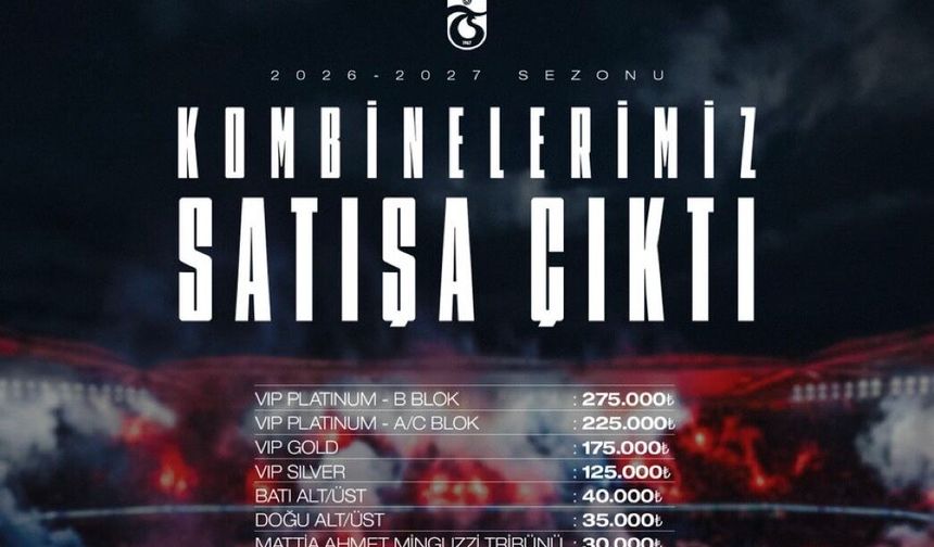 Trabzonspor’dan Kombine Duyurusu