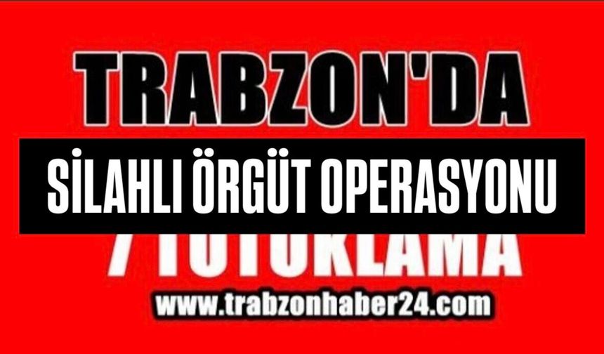 Trabzon merkezli 4 ilde silahlı örgüt operasyonu: 21 gözaltı