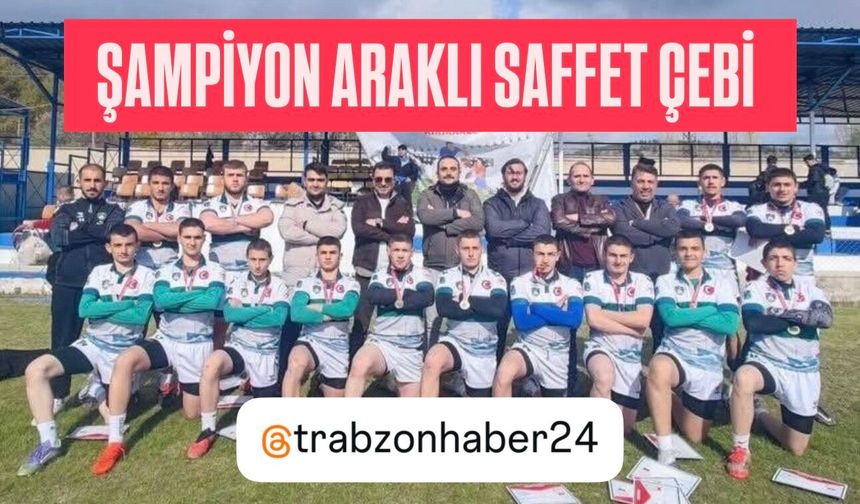 Araklı Saffet Çebi MTAL Üst Üste 3.Defa Türkiye Şampiyonu