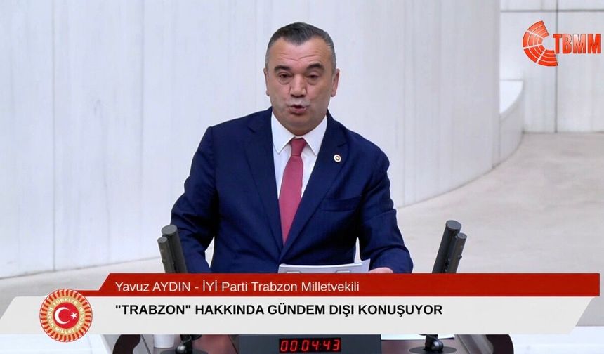 İYİ Parti Trabzon Milletvekili Yavuz Aydın, Arsin’deki 7 yıllık heyelan mağduriyetini TBMM gündemine taşıdı