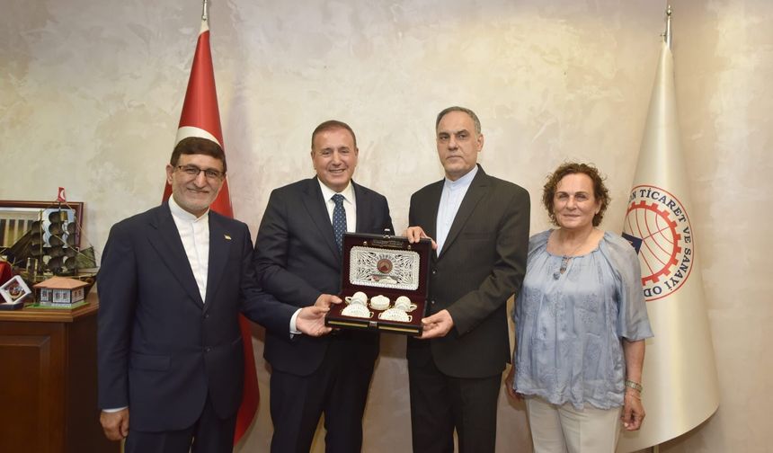 İran Büyükelçisi TTSO'yu ziyaret etti  "Trabzon'u yeniden transit noktası olarak kullanmak istiyoruz"
