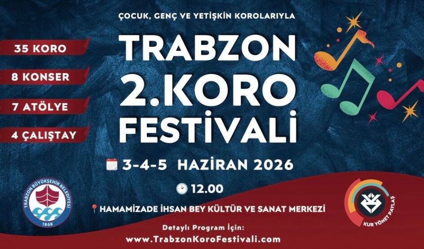 TRABZON’DA DEV KORO BULUŞMASI: 2. KORO FESTİVALİ BAŞLIYOR